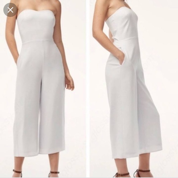 Black Strapless Fitted Jumpsuite - Picture 3 of 7